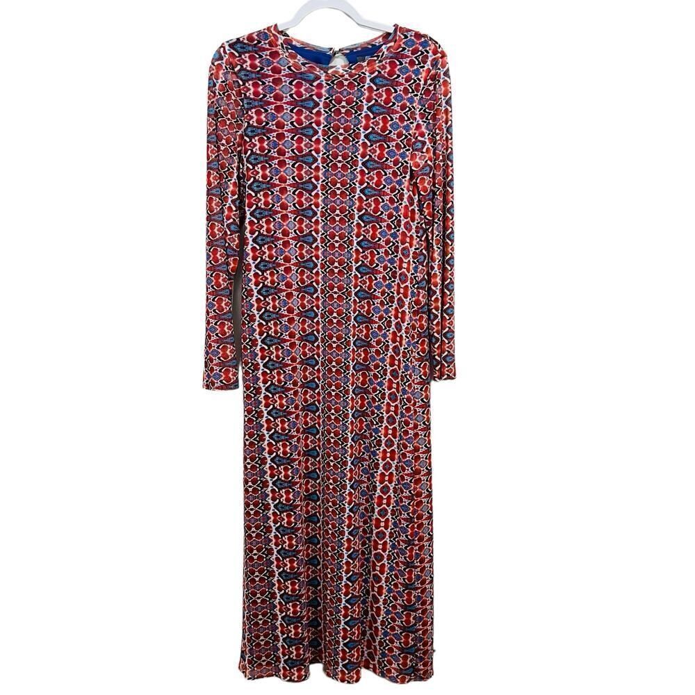 Anthropologie Eva Franco Laila Mesh Long Sleeve Maxi Dress Size extra small xs - Picture 4 of 12